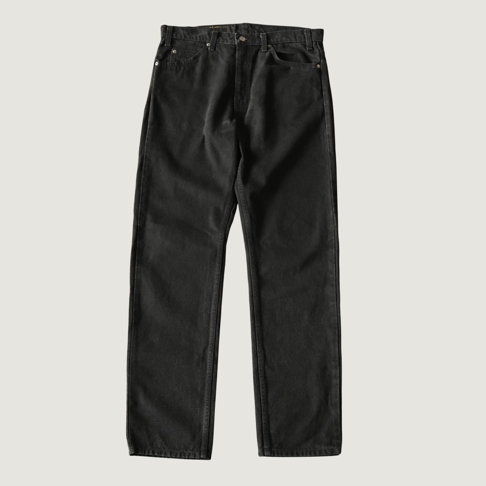 Levis 505 Jeans Regular Fit Straight Leg Black Orange Tab Denim W34 L32 Vintage